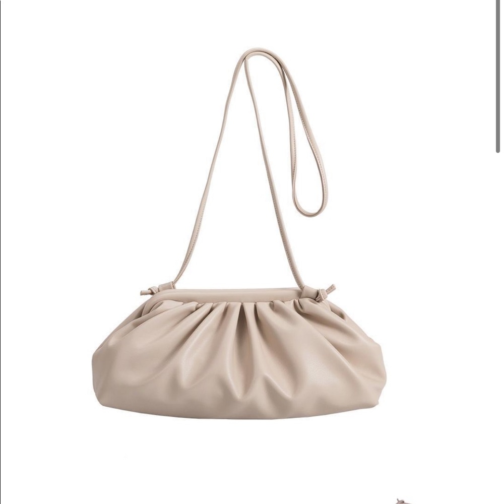 🔄 MONTERREY Nude Vegan Pouch Clutch Crossbody - Picture 7 of 9